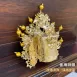 臺灣柳絲帽_金底黃珠