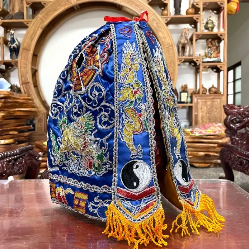 仿潮繡八卦衣_藍