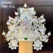 臺灣柳絲帽_銀底白珠