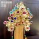 雙色水鑽帽