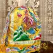 經典平繡蔥線鳳袍_黃